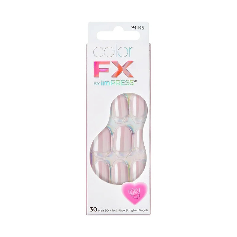 KISS imPRESS Valentine's Day Press on Nails, Adorable, Pink, Short Oval, 30 Count | Walmart (US)