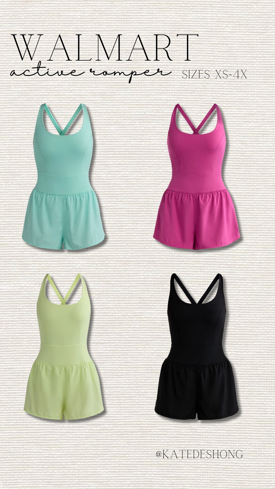 Walmart active rompers!!! Under $25 and sizes XS to 4X!! 

#LTKFindsUnder50 #LTKActive #LTKMidsize