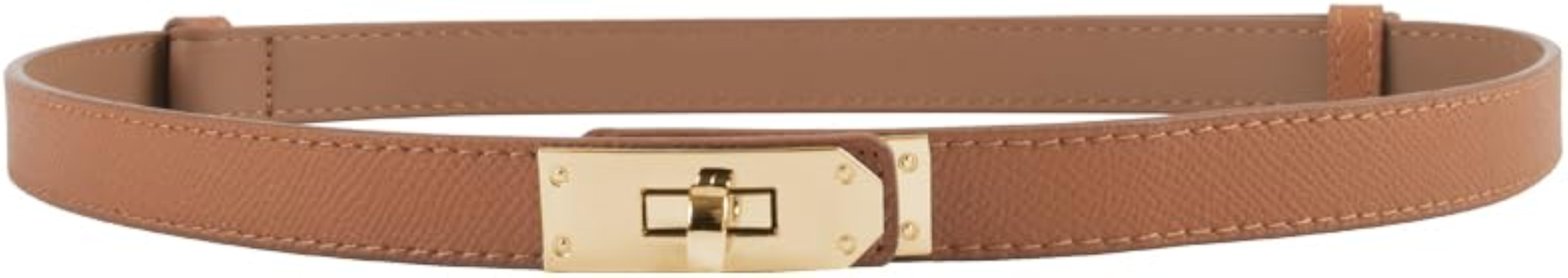 Women's Skinny Leather Belts Thin Waist Belt for Women with Turn Lock Buckle, Belts Woman Adjusta... | Amazon (CA)