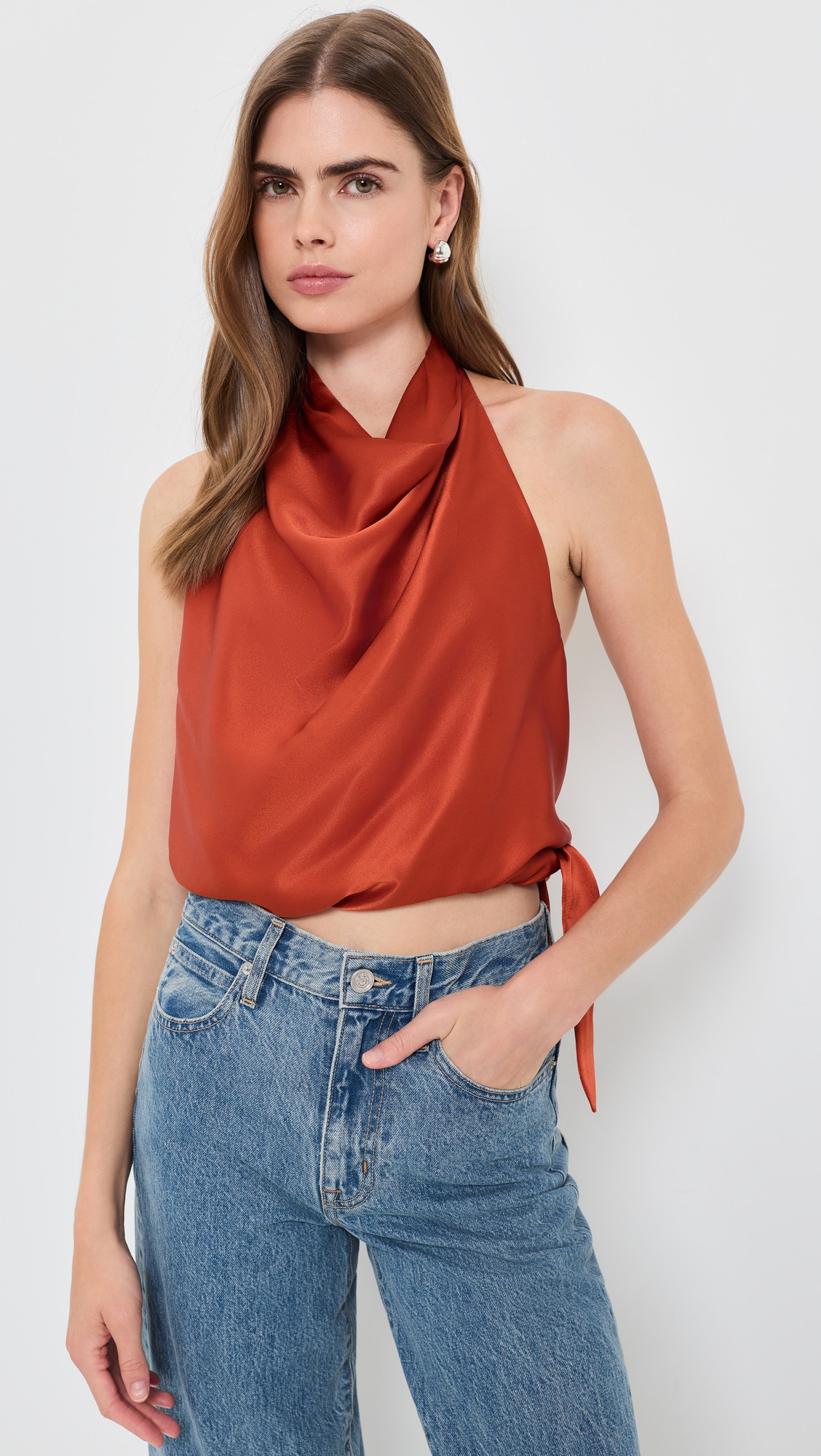 Jony Silk Top - Chili Mango | Shopbop
