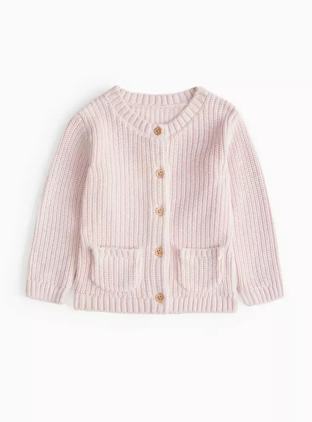 Pink Embroidered Little One Knit Cardigan 3-6 months | Tu Clothing