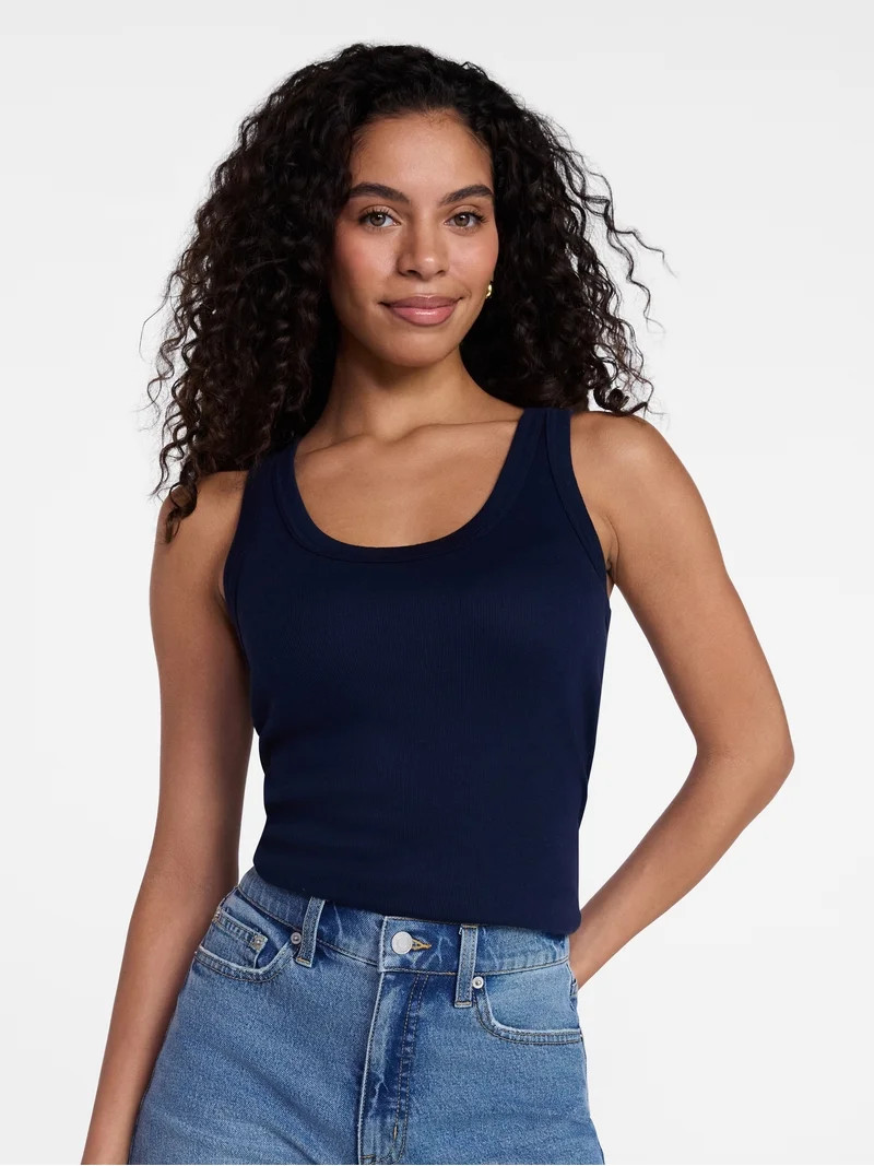 Time and Tru Women's Ribbed Tank Top, Sizes XS-XXXL | Walmart (US)
