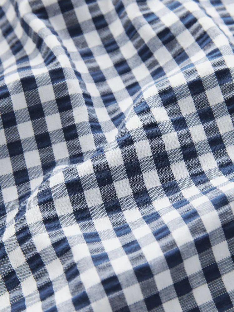 Blue Pull On Gingham Trousers | Next EU