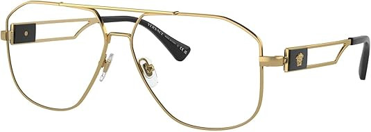 Versace VE1287-1002 Eyeglass Frame GOLD w/DEMO LENS 59mm | Amazon (US)
