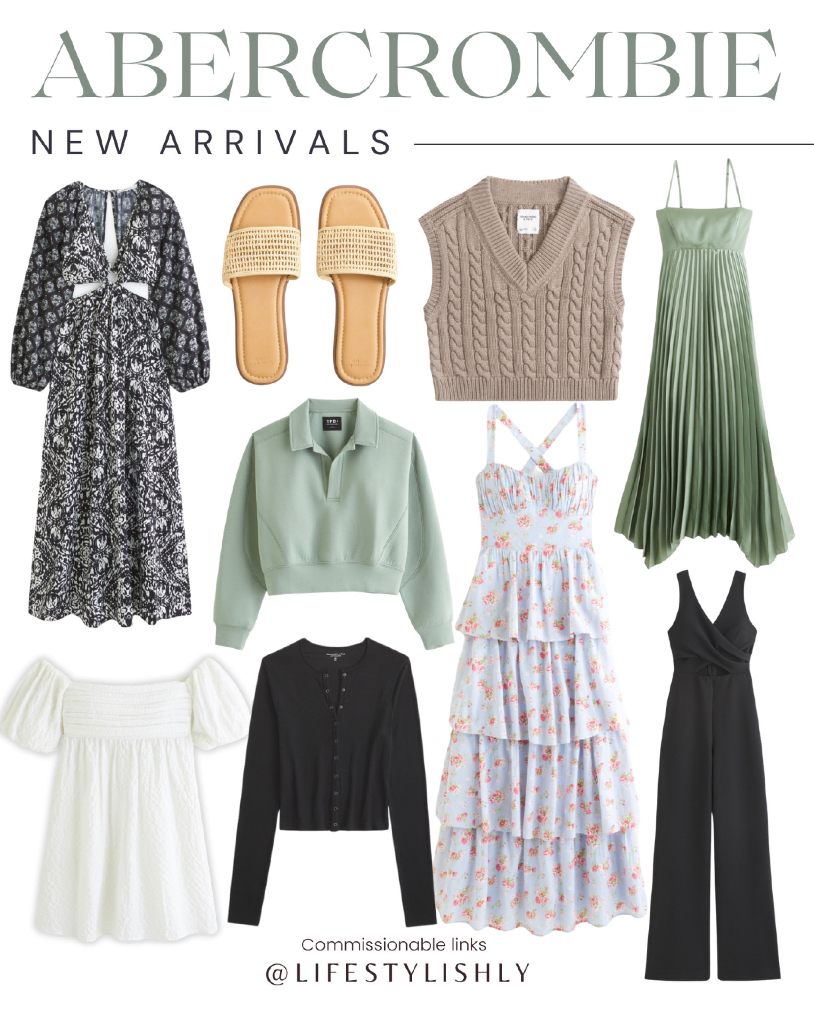 Abercrombie new arrivals. Dresses, jumpsuit, crewnecks, sweater vest, sandals, and more! 
#Abercrombie #Abercrombienewarrivals

#LTKstyletip #LTKSeasonal #LTKsalealert