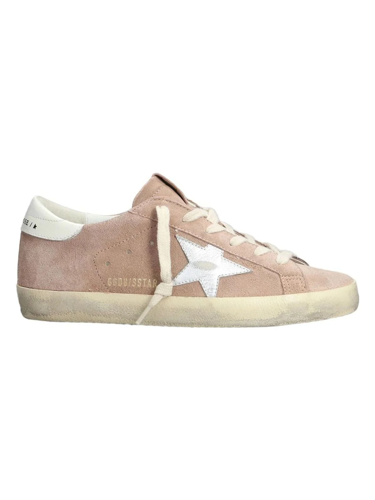 Golden Goose Women's Super-Star Sneaker in Pink/Silver/White | Size 36 | GWF00101F00615925737 | LOZURI