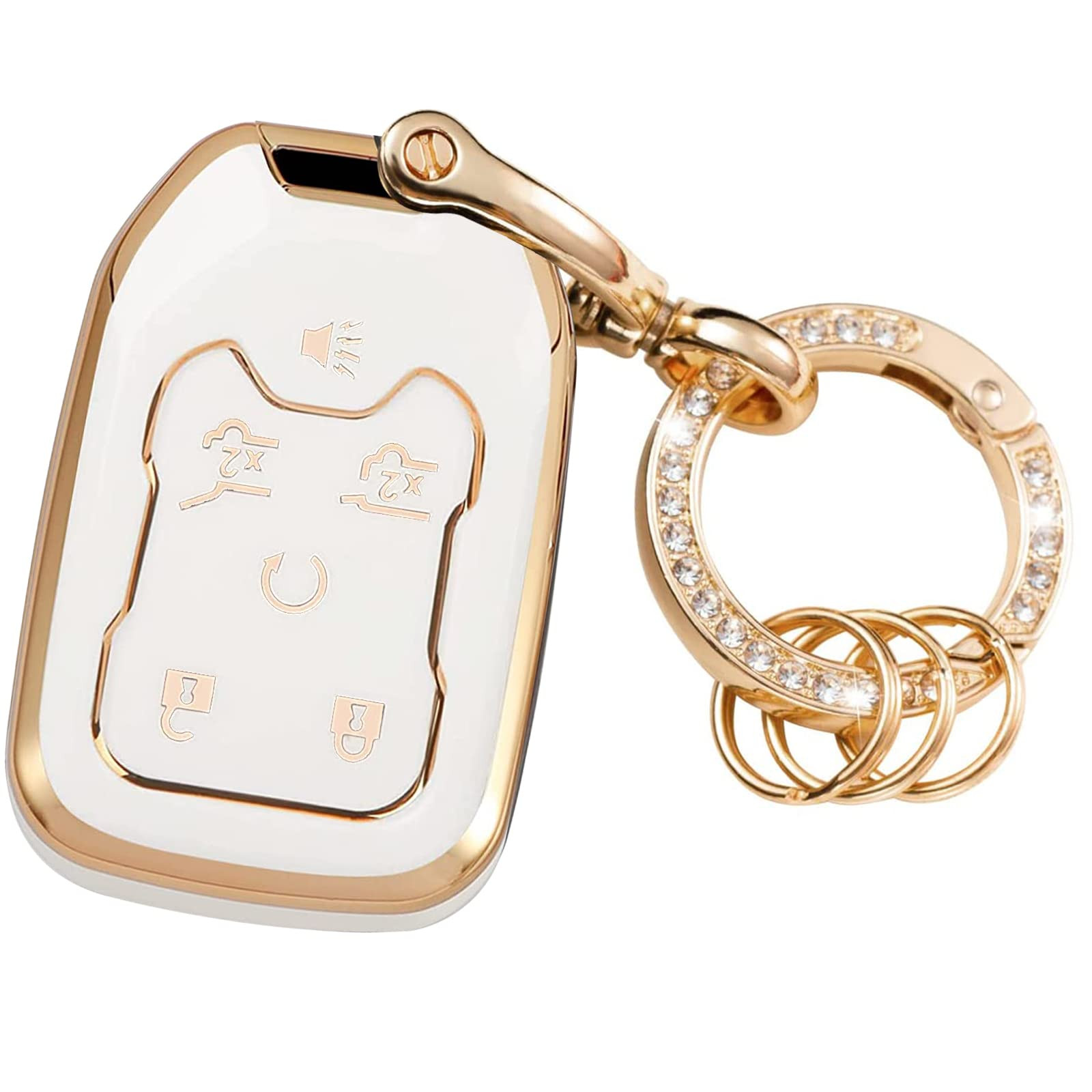 Key Fob Cover Compatible with Chevy Chevrolet Suburban Tahoe GMC Terrain Yukon Yukon XL Smart 6 B... | Amazon (US)