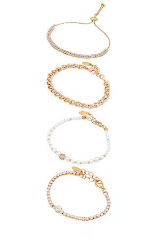 Ettika Chain Bracelet Set in Gold from Revolve.com | Revolve Clothing (Global)