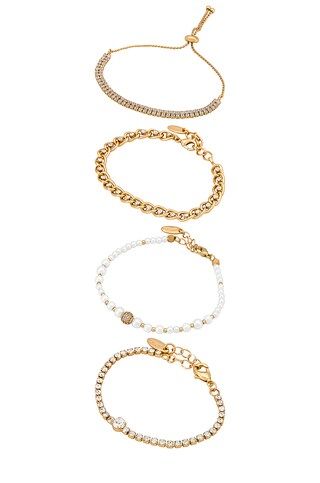 Ettika Chain Bracelet Set in Gold from Revolve.com | Revolve Clothing (Global)