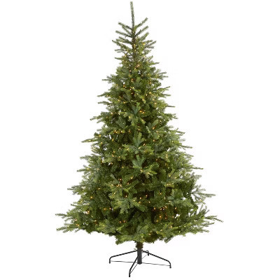 8ft. Spruce Artificial Christmas Tree with 650 Clear Lights and 1303 Branches – Stunning Holiday X-Mas Centerpiece | Target