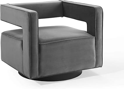 Ergode Booth Performance Velvet Swivel Armchair - Gray | Amazon (US)