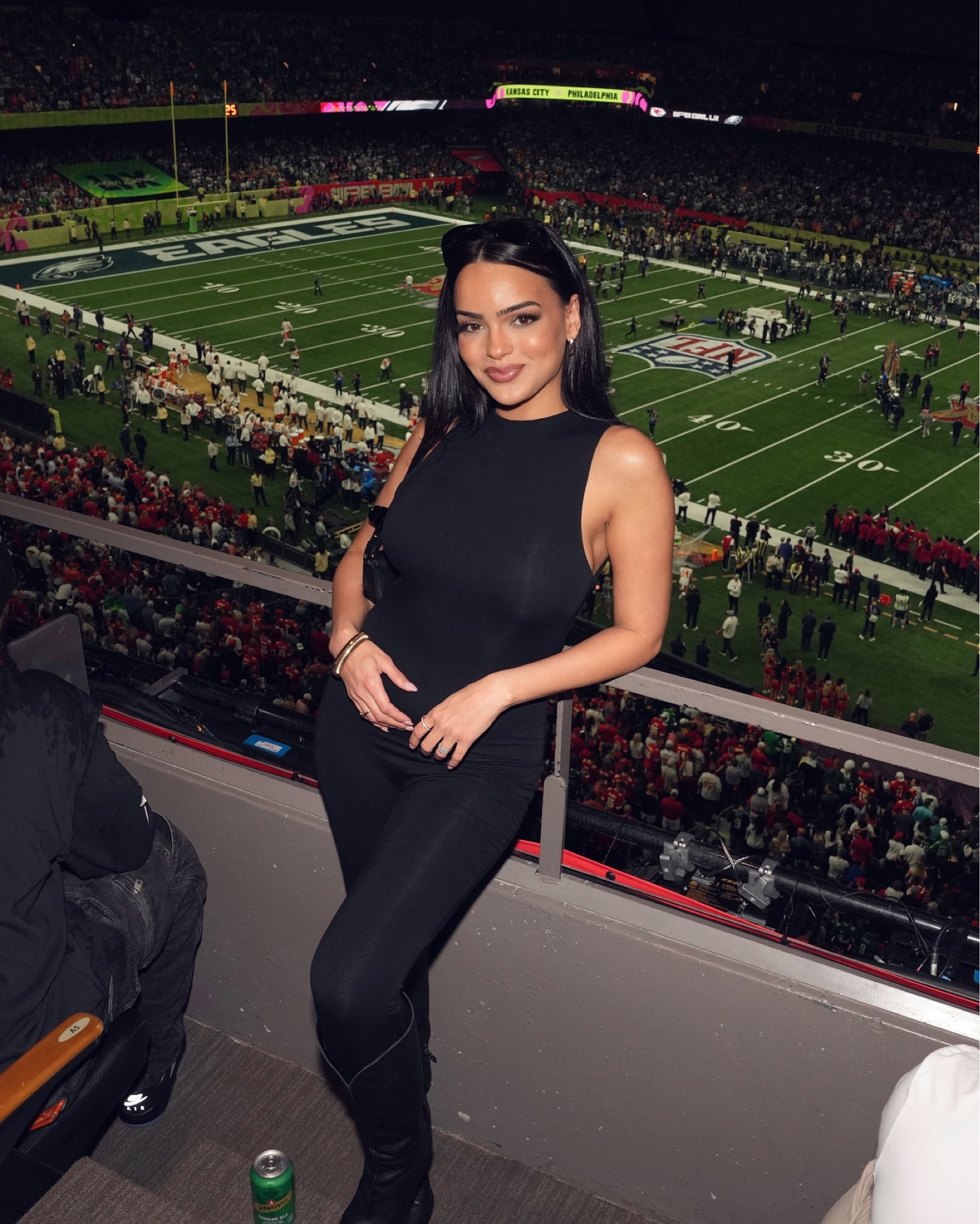 Super Bowl LIX outfit 🏈🤍🥂 


Black jumpsuit , black boots , game day 

#LTKNYFW #LTKFindsUnder100 #LTKSaleAlert