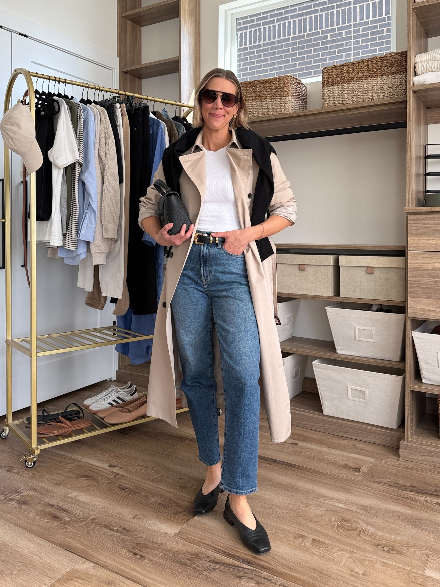 Wearing 26 jeans, XS tank, small belt, small trench coat, medium cardigan, flats tts

#LTKStyleTip #LTKFindsUnder50 #LTKFindsUnder100