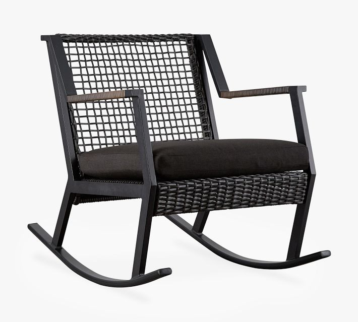 Klein Wicker Rocking Outdoor Lounge Chairs, Set of 2 | Pottery Barn (US)