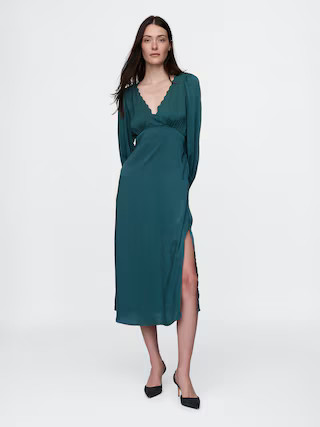 Satin Empire Midi Dress | Gap (US)