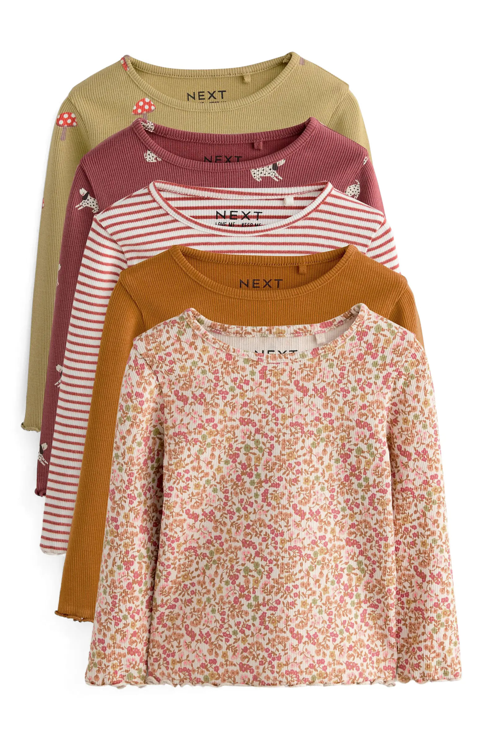 Kids' 5-Pack Ribbed T-Shirts | Nordstrom