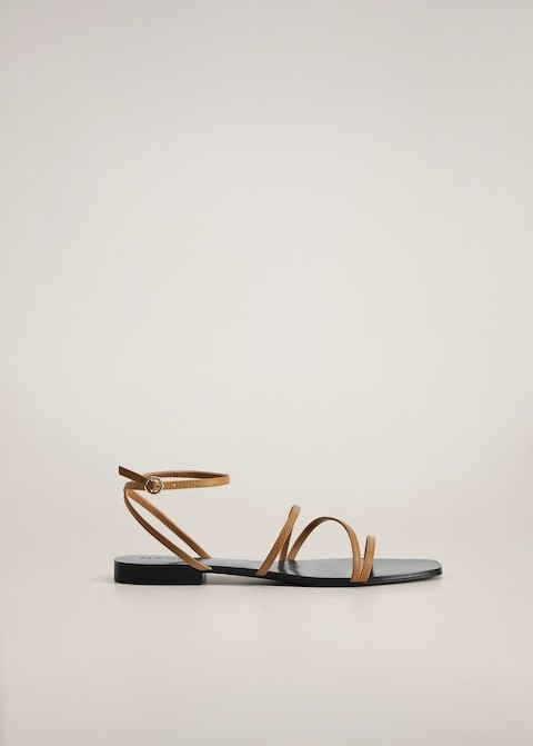 Leather straps sandals | MANGO (US)