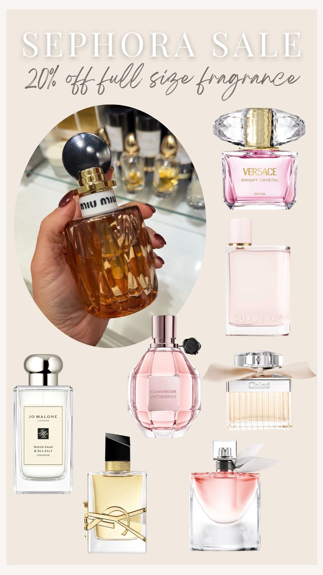 20% off full size fragrances at Sephora!

Perfume sale, gifts for her

#LTKSaleAlert #LTKGiftGuide #LTKBeauty