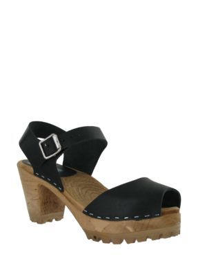 Mia - Greta Leather Ankle Strap Clogs | Lord & Taylor