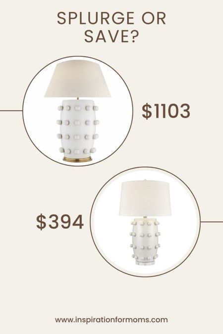 Designer table lamp splurge or save! Can you tell the difference? 


#LTKhome #LTKstyletip #LTKfindsunder50