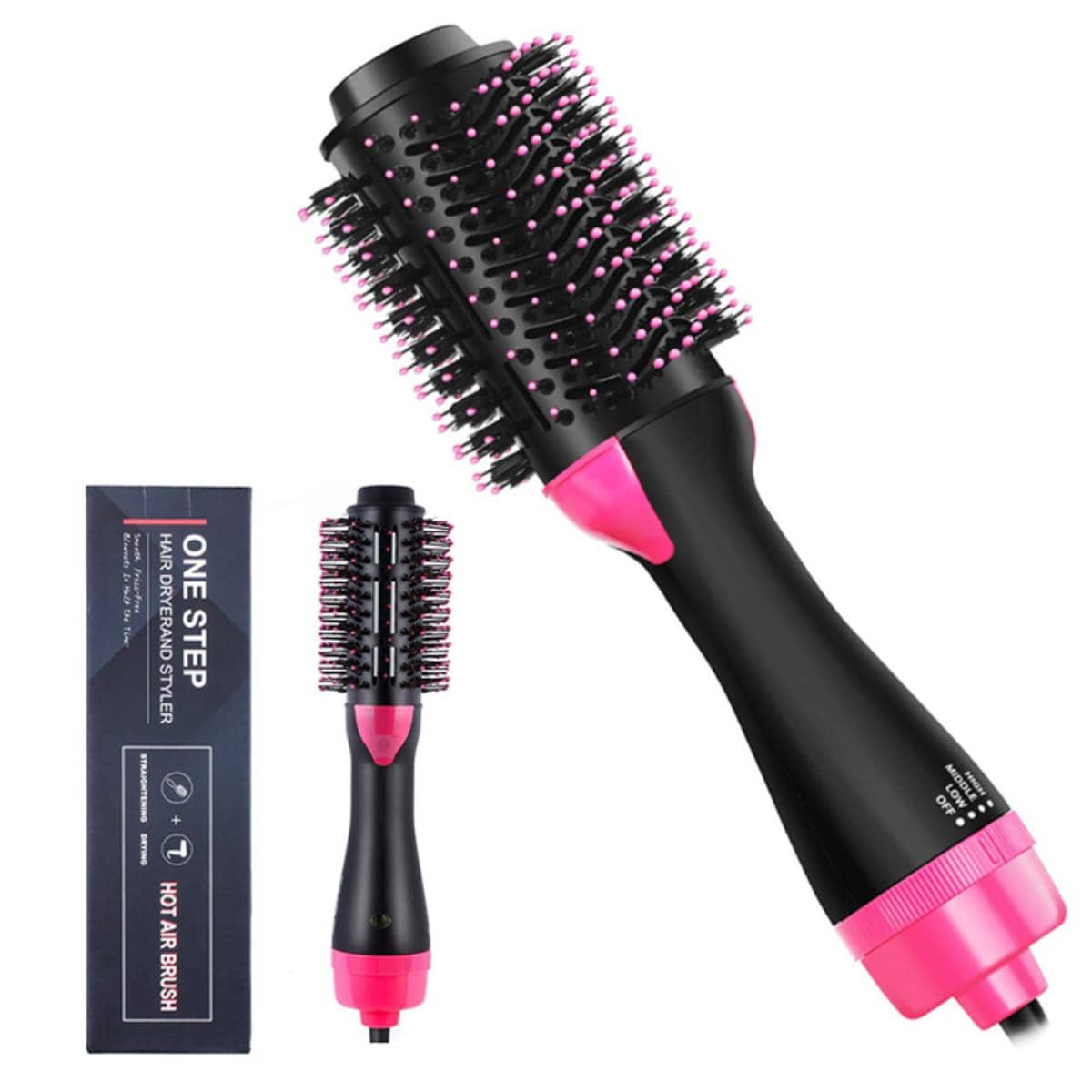 1 Pc Multifunctional Hot Air Comb,4-In-1 Hot Air CombHair Dryer, For Hair Curler & Straightener, ... | SHEIN