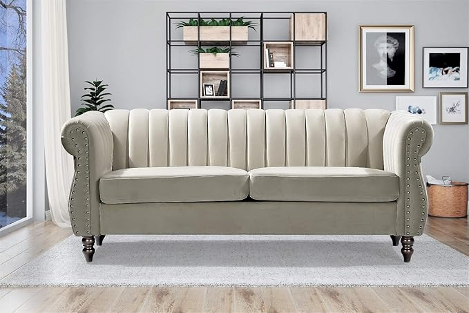 US Pride Furniture S5649-SF Sofas, Cream | Amazon (US)