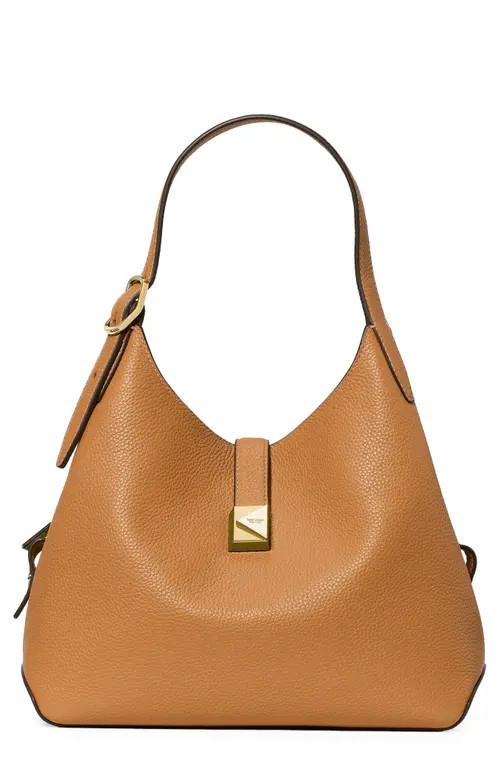 Kate Spade New York deco pebbled leather shoulder bag in Garden Soil at Nordstrom | Nordstrom