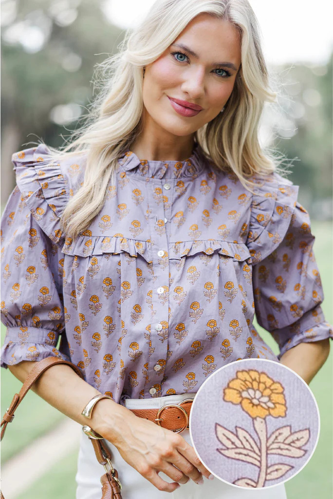 Your New Favorite Purple Medallion Blouse | The Mint Julep Boutique