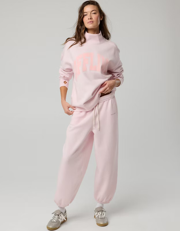 OFFLINE By Aerie Cloud Fleece Oversized Mockneck Sweatshirt | Aerie