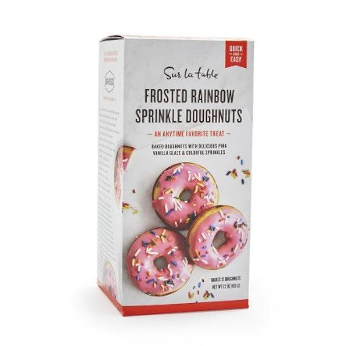 Sur La Table Frosted Rainbow Sprinkle Doughnuts Mix, Pink | Amazon (US)