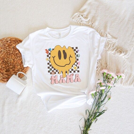 Groovy Mama Short Sleeve T-shirt, Groovy mom shirt, Retro mom shirt, Gift for mom, Mom life shirt... | Etsy (US)
