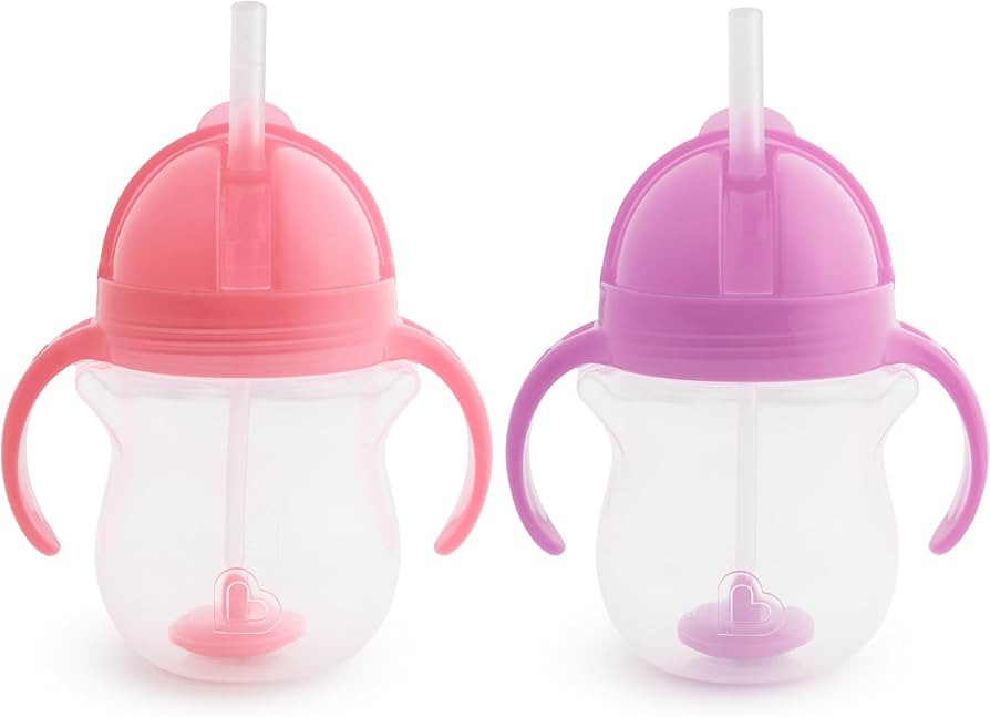 Munchkin Any Angle Sippy Cups for Toddlers, Spill Proof Weighted Straw Cup with Transition Handle... | Amazon (US)