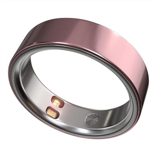 Smart Ring Health Tracker 5ATM Waterproof Sport Ring Exclusive Vibration Alerts Glossy Titanium Blood Oxygen/Sleep/Emotional Management Women Cycle Prediction Compatible with iOS/Android Rose Gold 11 | Amazon (US)