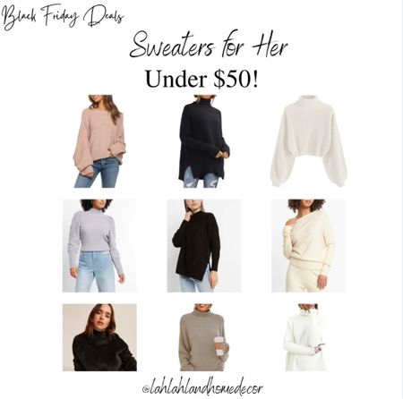 Winter Sweaters for her under $50! #sweater #fashion 

#LTKGiftGuide #LTKCyberweek #LTKunder50
