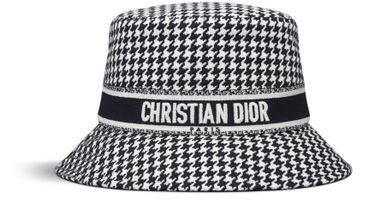 D-Bobby Houndstooth Small Brim Bucket Hat - DIOR | 24S US
