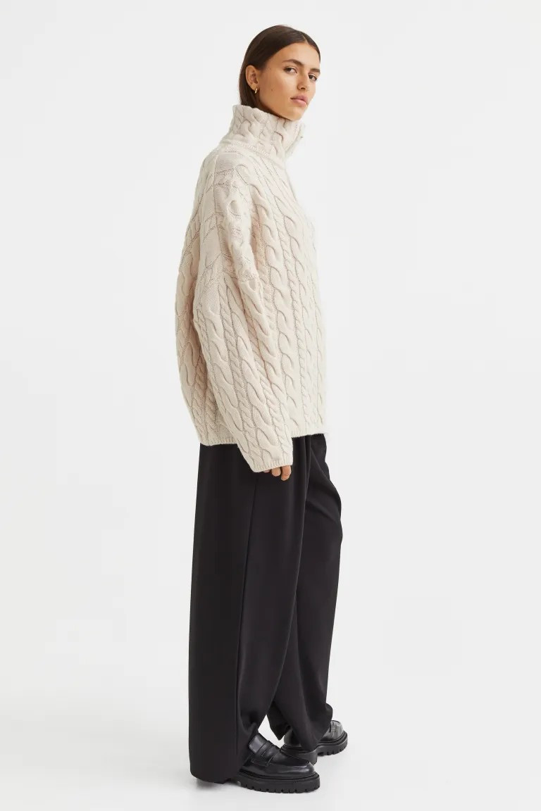 Jersey en punto trenzado de mezcla de lana | H&M (FR, IT, ES, PT, BE)