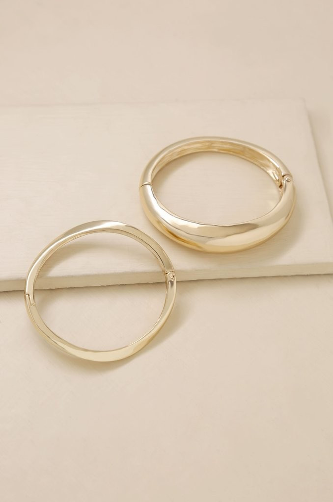 Double 18k Gold Plated Cuff Set | Ettika