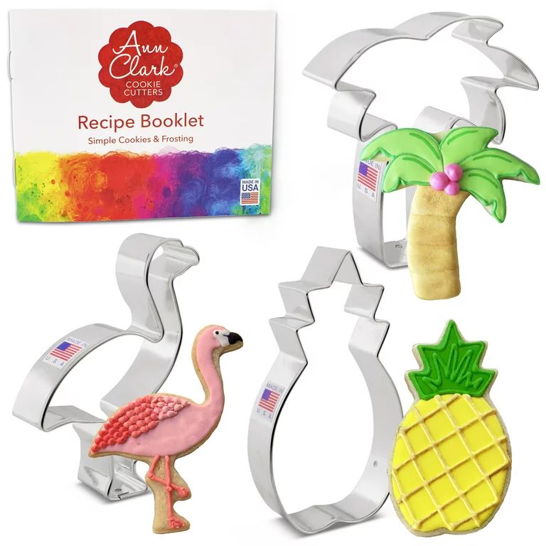 Ann Clark Tropical Hawaiian Cookie Cutter Set, 3-Piece, Made in USA | Walmart (US)
