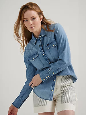 Women's Western Denim Snap Shirt | Lee Jeans