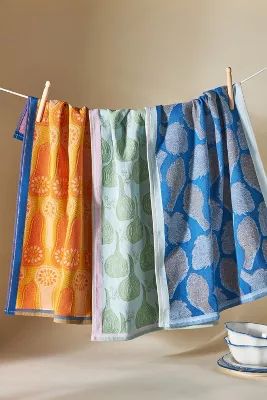 Leva Jacquard Dish Towels, Set of 3 | Anthropologie (US)