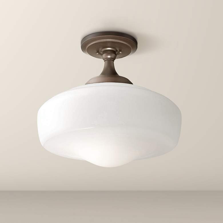 Minka Lavery Schoolhouse Style 17 1/4" Brushed Bronze Ceiling Light - #2W990 | Lamps Plus | Lamps Plus