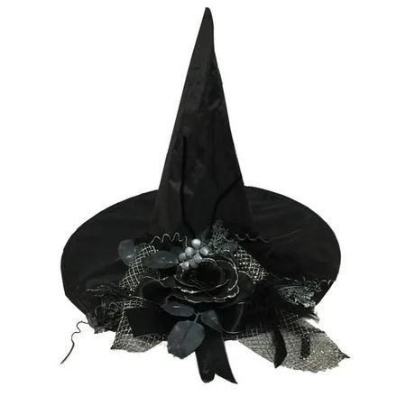 Witch Hat with Black Flower Costume | Walmart (US)