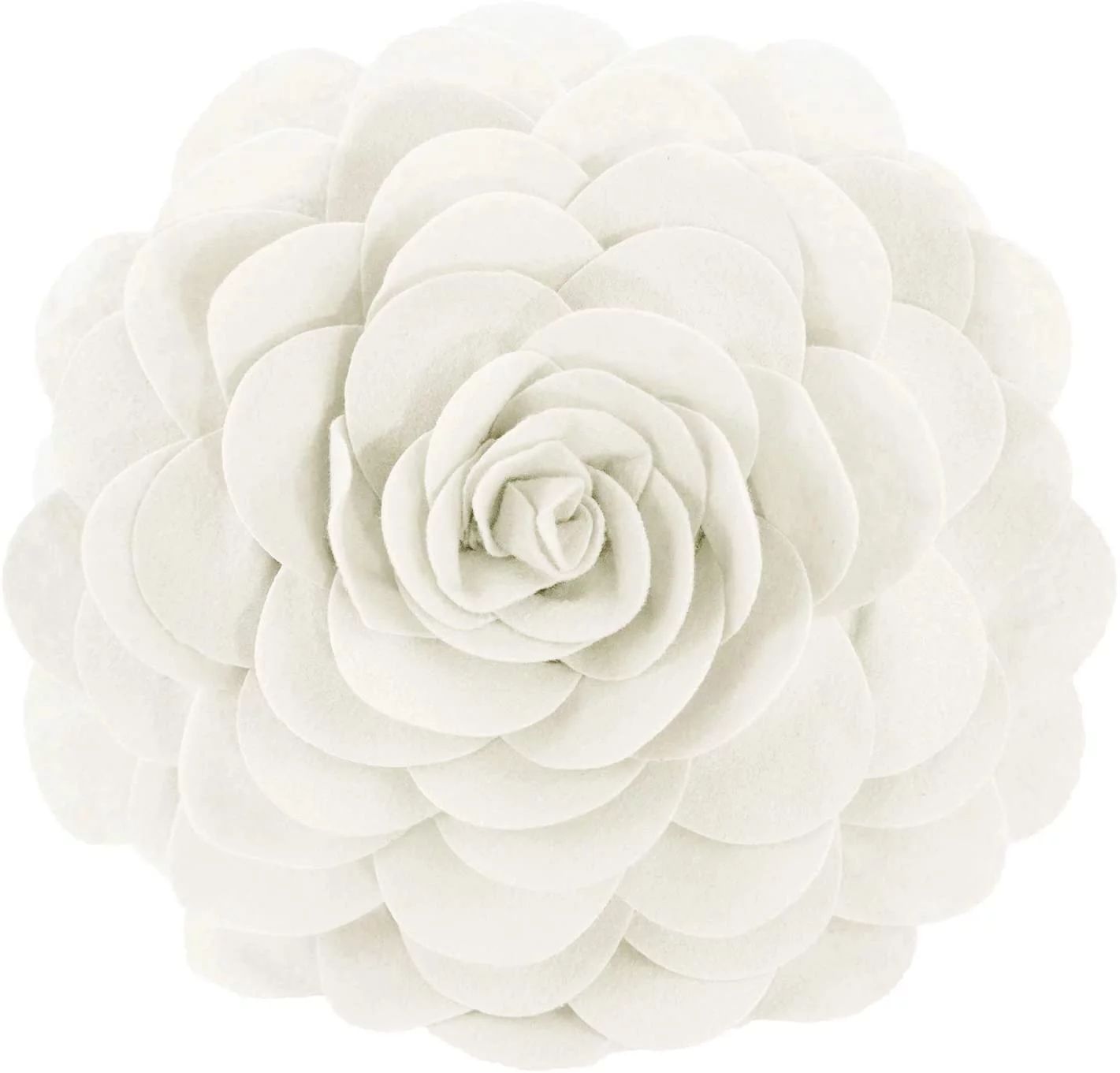 Fennco Styles Eva's Flower Garden Decorative Throw Pillow with Insert - 13 inches Round (Ivory, 1... | Walmart (US)