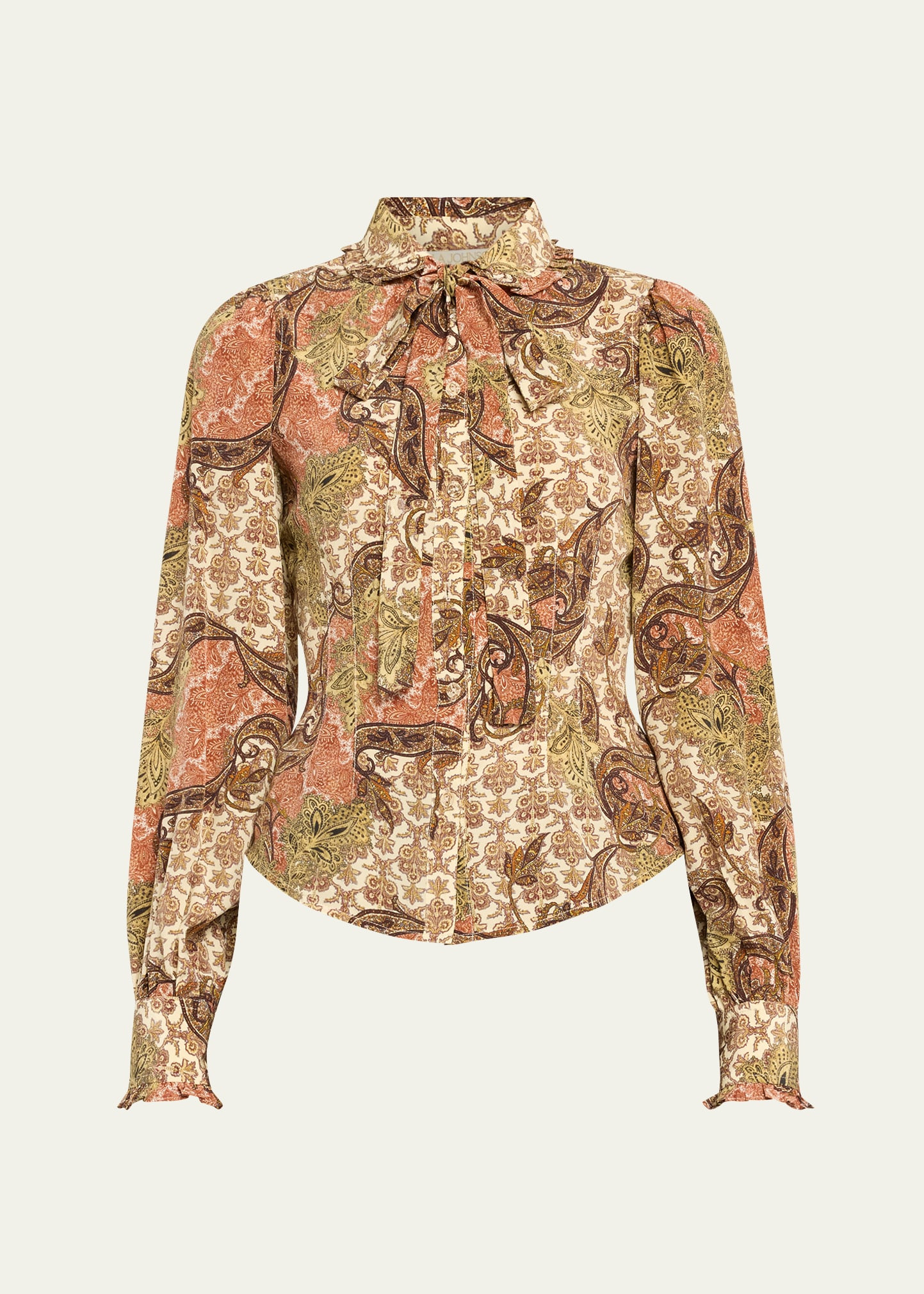 Ulla Johnson Vedra Neck-Tie Paisley Silk Blouse | Bergdorf Goodman