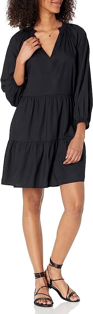 The Drop Women's @caralynmirand Ruffle-Neck Tiered Mini Dress | Amazon (US)