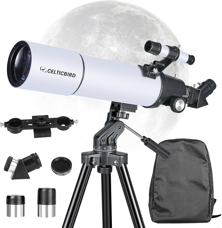 Celticbird Telescope for Adults High Powered, 80x600mm Travel Telescopes for Adults Astronomy, Be... | Amazon (US)