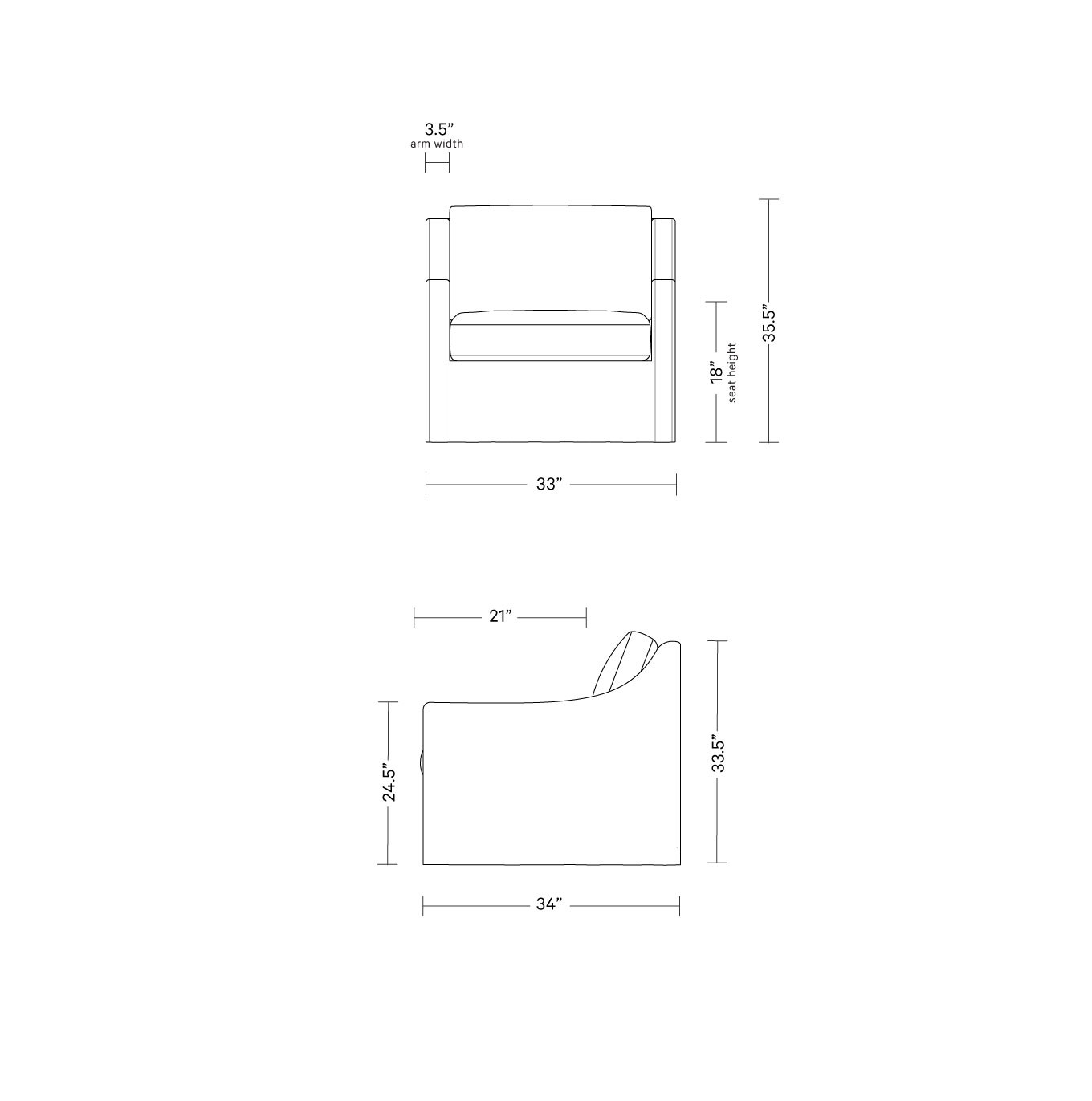 Ella Slipcovered Petite Chair | Interior Define