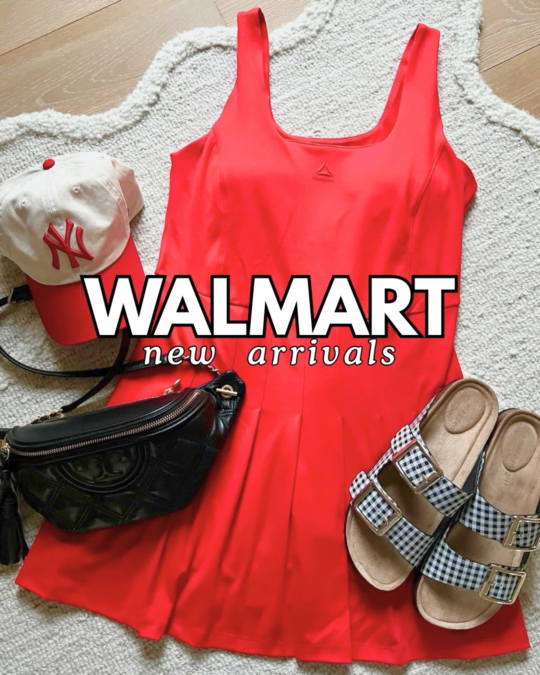Cutest new @walmart finds! Comment OUTFIT LINKS to shop it all! This red pleated dress also comes in black! Almost everything shown comes in additional prints and colors foo! ❤️

#walmart #walmartfashion #walmartfinds