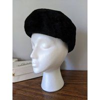 Vintage Furry Beret, Borsalino, Black Beret Hat, Wool Winter | Etsy (US)