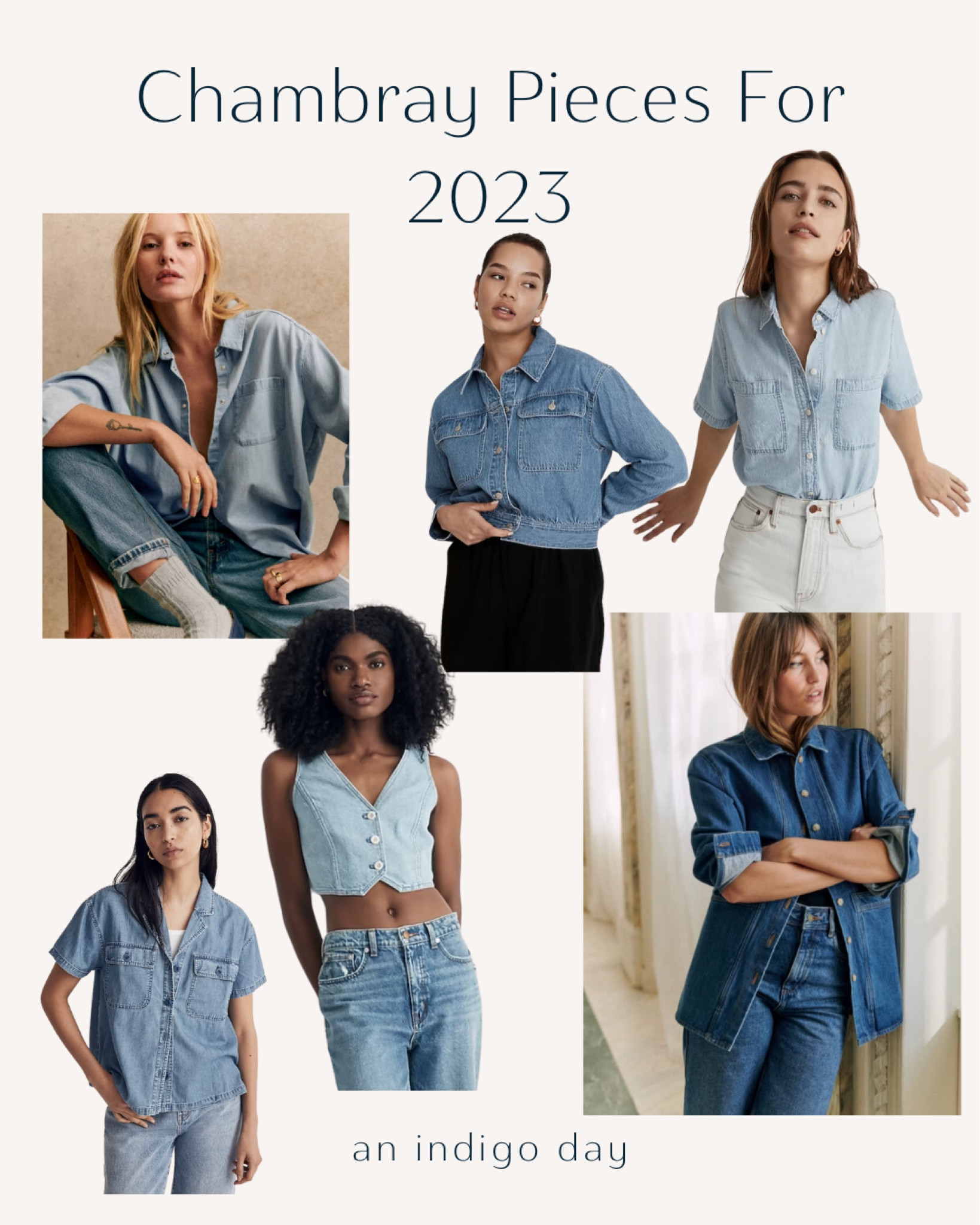 Update your denim jacket or chambray shirt with one of these new options. Denim vest. Denim camp shirt. Sezane will jacket 

#LTKunder100 #LTKstyletip #LTKunder50